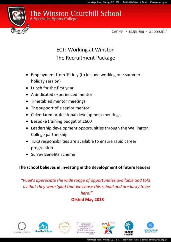 ECT Working at Winston - The recruitment package